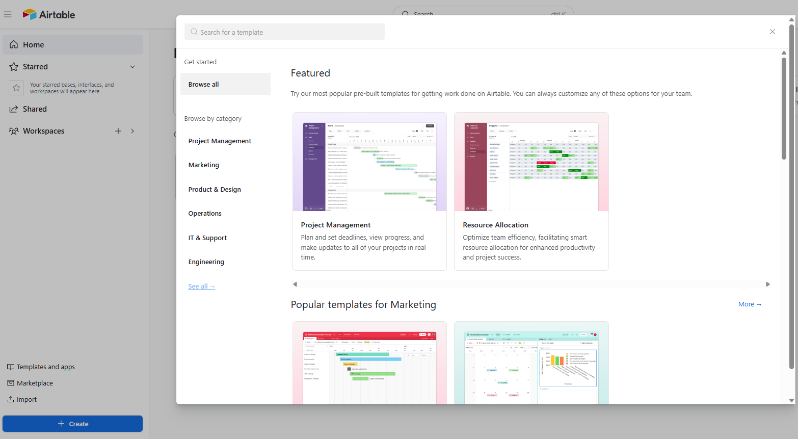 Airtable Resource Management Templates