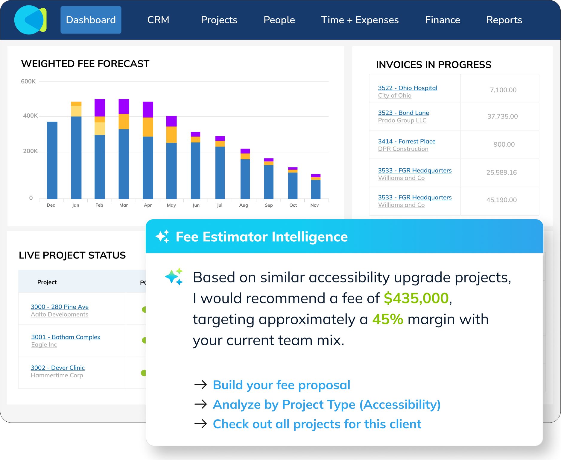 CMap project financials and invoicing
