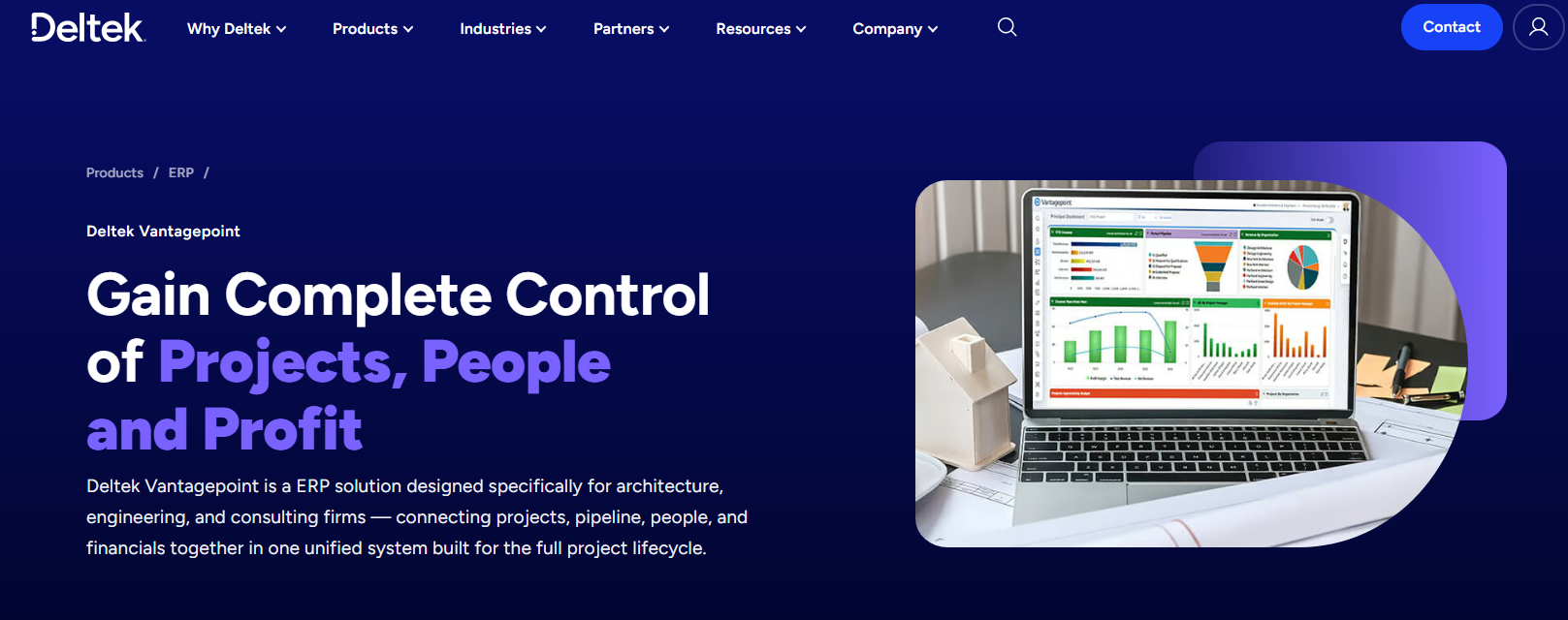 Deltek Vantagepoint homepage