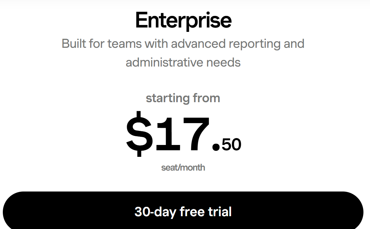 Harvest Pricing Plans Enterprise
