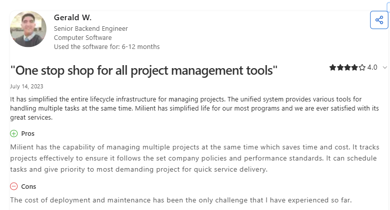 Milient review