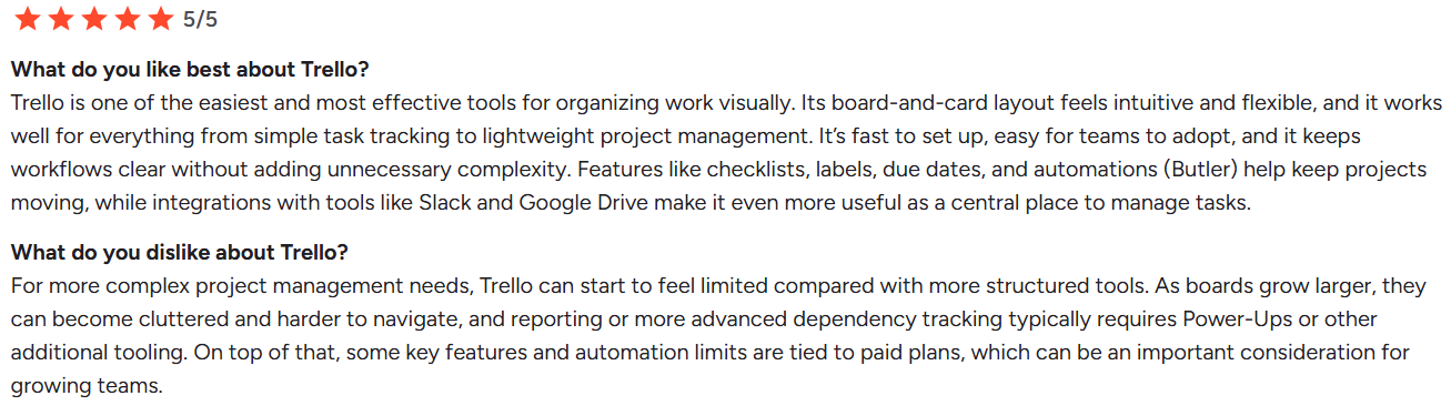 Customer reviews Trello 2