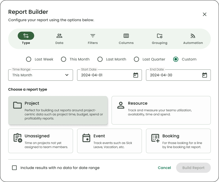 Report Builder - Type