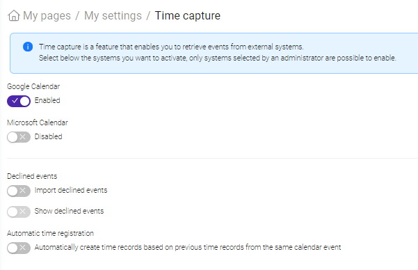 Time Capture - Config