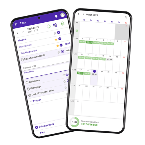 time registration app Time Flow