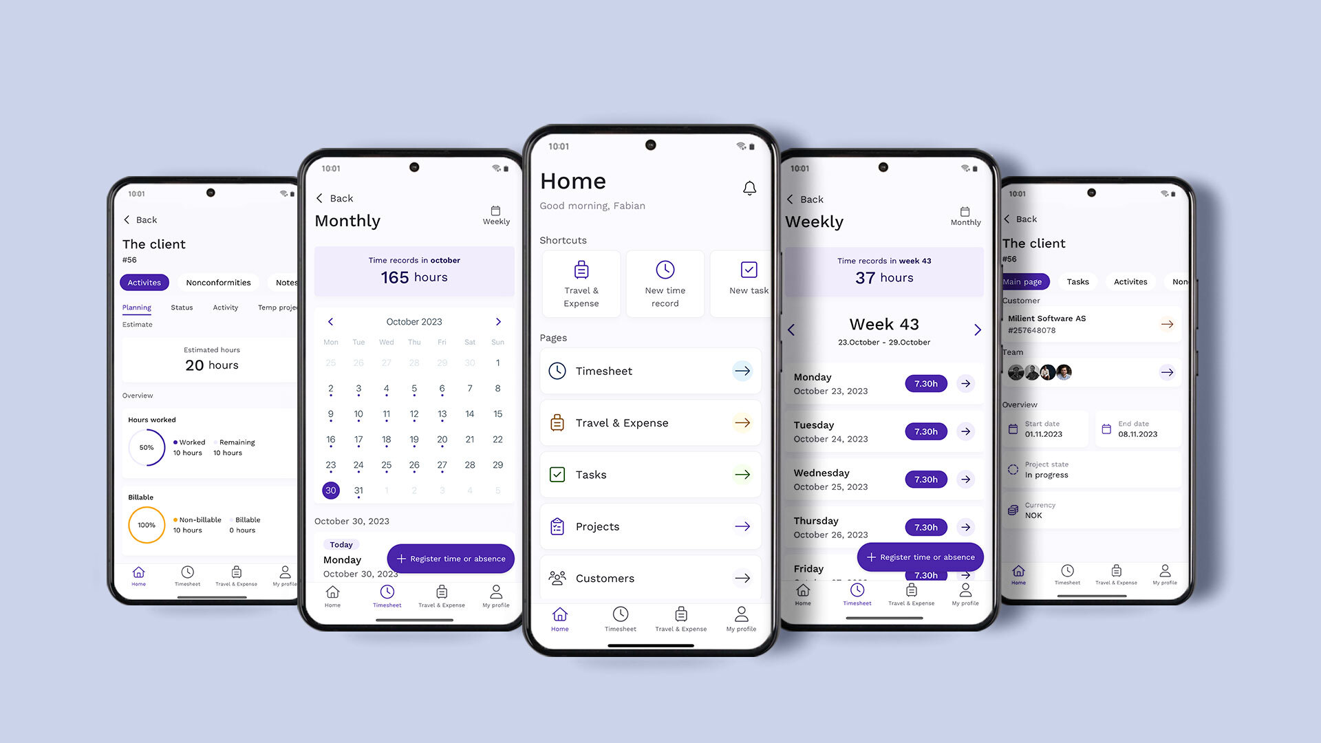 Milient Project Flow app